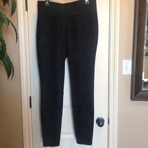 Black velvet legging